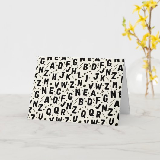 Onyx Artisan Alphabet カード (黄色い花)