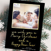 ONYX MERRY CHRISTMAS & NEW カラフル YEAR Photo 箔シーズンカード