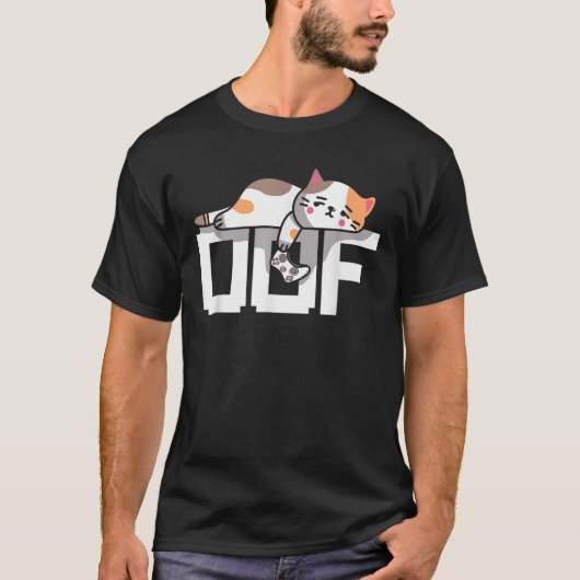Oof Gamerミーム- Noob Internet Culture Gamer Cat Tシャツ (正面)