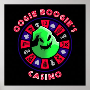 Oogie Boogiesカジノルーレットホイールin Black Ligh ポスター