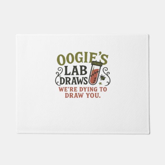 Oogie's Lab Draw – 面白いハロウィーンフレボトミスト&を描く ドアマット (正面)