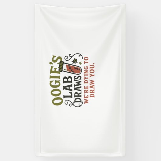 Oogie's Lab Draw – 面白いハロウィーンフレボトミスト&を描く 横断幕 (縦)