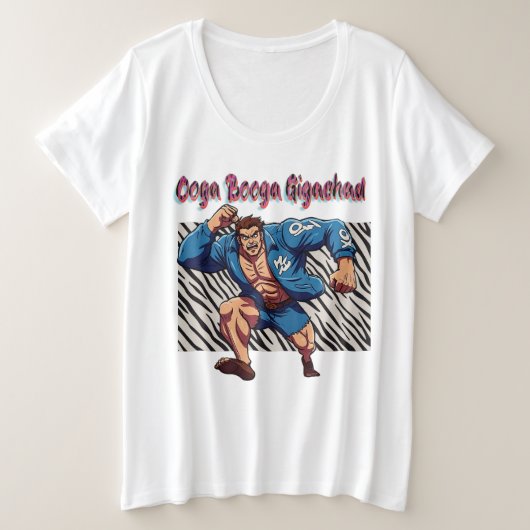 Oogua Booga-Gigachad プラスサイズTシャツ (デザイン正面)