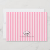 Oohのlaのla -パリのプードルのピンクのベビーシャワー 招待状 (裏面)