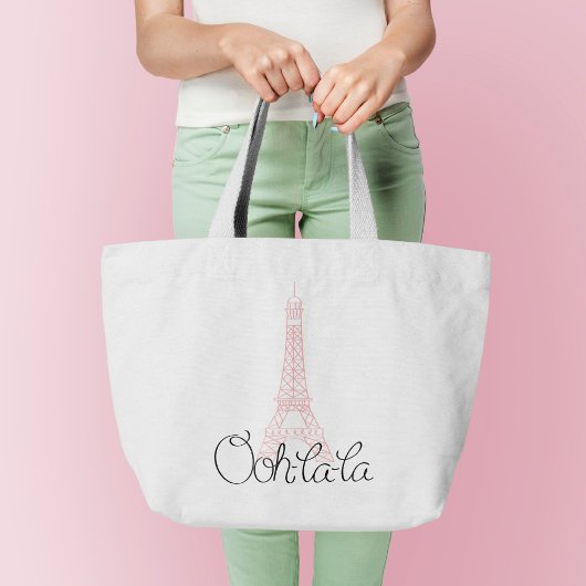 Ooh la la! Eiffel Tower ラージトートバッグ