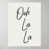 Ooh La La French Expression in Soft White ポスター (正面)