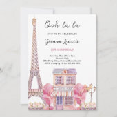 Ooh la la Paris Birthday Invitation 招待状 (正面)