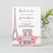 Ooh la la Paris Birthday Invitation 招待状 (スタンド正面)