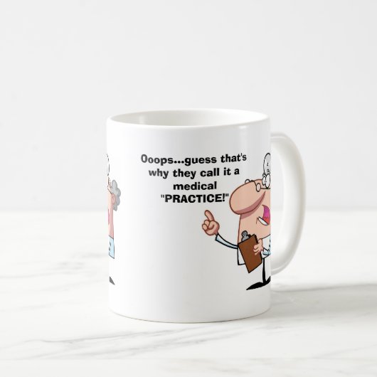 Ooops….医学の"練習" コーヒーマグカップ (正面右)