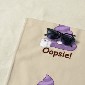 Oopsウンチの紫色のウンチのEmoji (茶色の)タオル ビーチタオル (インサイチュ)