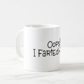 Oops私は再度屁をしました コーヒーマグカップ (正面左)