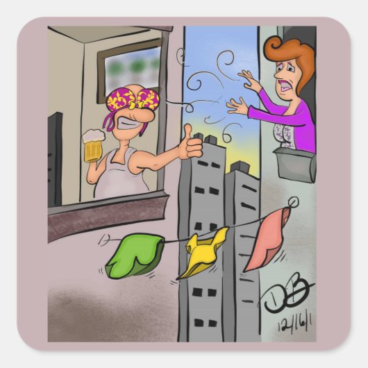 Oops製品スクエアステッカー スクエアシール (正面)