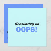 「Oops」ベビー発表 招待状 (正面/裏面)