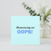 「Oops」ベビー発表 招待状 (スタンド正面)