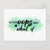 「Oops」引用文はがき ポストカード (正面)