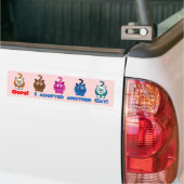 Oops! 私は別の猫を採用しました! バンパーステッカー (トラック上)