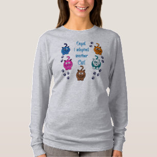 Oops! 私は別の猫を採用しました! 女性のフード付きスウェットシャツ tシャツ