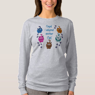 Oops!  私は別の猫を採用しました!  女性のフード付きスウェットシャツ tシャツ