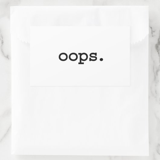 oops. 長方形シール (バッグ)