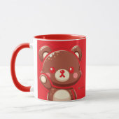 Oops! Cute Teddy Bear Mug – Funny Love Bear Design マグカップ (左)