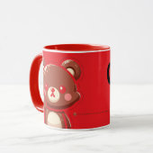 Oops! Cute Teddy Bear Mug – Funny Love Bear Design マグカップ (正面左)