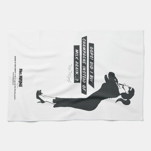 Oops! Did I buy champagne instead of milk again..? キッチンタオル (横)