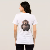 Oops! Did I Do That? | Cute Surprised Monkey Zodia トライブレンドＴシャツ (裏面全面)
