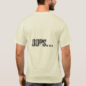 Oops… Funny Minimalist T-Shirt  Tシャツ (裏面)