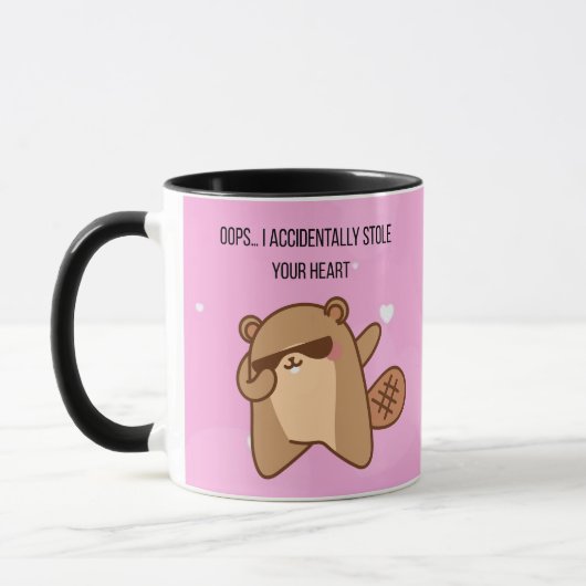 Oops… I Accidentally Stole Your Heart Mug |Beaver マグカップ (左)