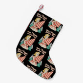 Oops I Bought Another Tree Funny Xmas Christmas スモールクリスマスストッキング (正面 (吊り時))