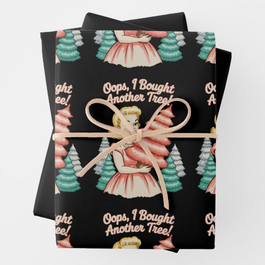 Oops I Bought Another Tree Funny Xmas Christmas ラッピングペーパーシート (インサイチュ)