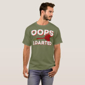 Oops I darted - Darts Club Dart Player Tシャツ (正面フル)
