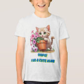 Oops! I Did a Cute Again – Funny & Adorable Design トライブレンドＴシャツ (正面)