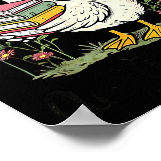 Oops I Got Another Book Goose, Funny Reading Humor ポスター (角)