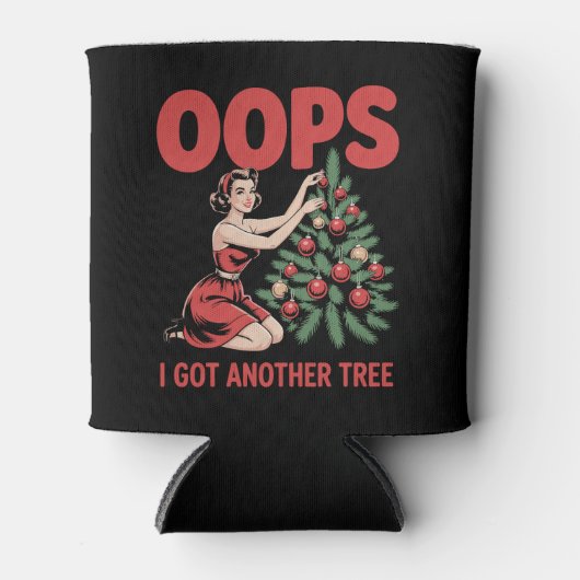 Oops I Got Another Tree Christmas Ornaments Retro 缶クーラー (正面)