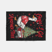 Oops I Got Another Tree Funny Christmas Silly Goos フリースブランケット (正面(横))