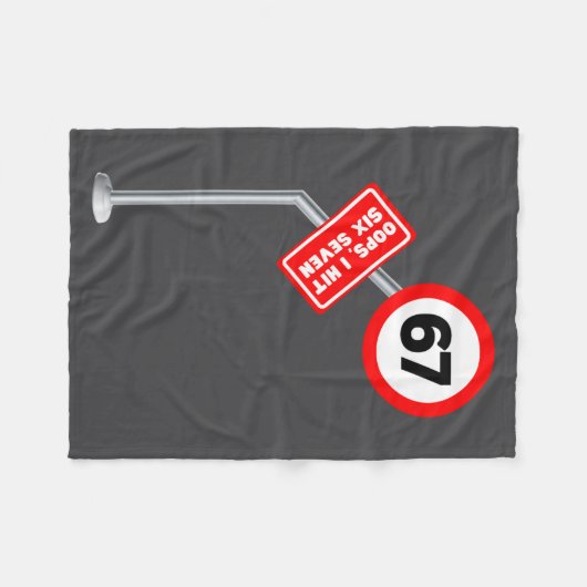 Oops I Hit Six Seven 6 7 Meme Funny Brainrot Inter フリースブランケット (正面(横))