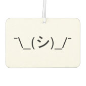 Oops Shrug Emoticon O\_(シ)_/ 日本のKaomoji カーエアーフレッシュナー (裏面)