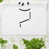 Oops Shrug Emoticon O\_(シ)_/ 日本のKaomoji キッチンタオル (折り畳み)