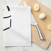 Oops Shrug Emoticon O\_(シ)_/ 日本のKaomoji キッチンタオル (四つ折り)