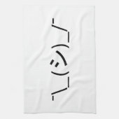 Oops Shrug Emoticon O\_(シ)_/ 日本のKaomoji キッチンタオル (縦)