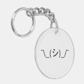 Oops Shrug Emoticon O\_(シ)_/ 日本のKaomoji キーホルダー (正面左)