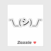 Oops Shrug Emoticon O\_(シ)_/ 日本のKaomoji シール (シート)