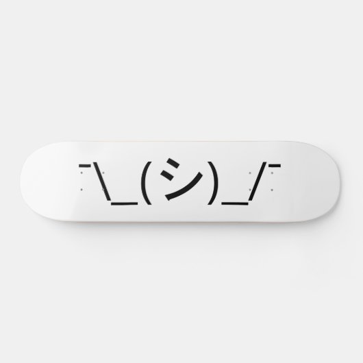 Oops Shrug Emoticon O\_(シ)_/ 日本のKaomoji スケートボード (横)