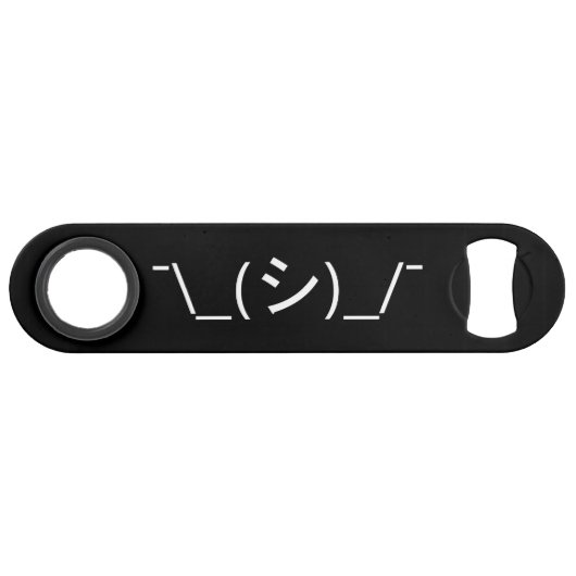 Oops Shrug Emoticon O\_(シ)_/ 日本のKaomoji スピード栓抜き (正面(横))