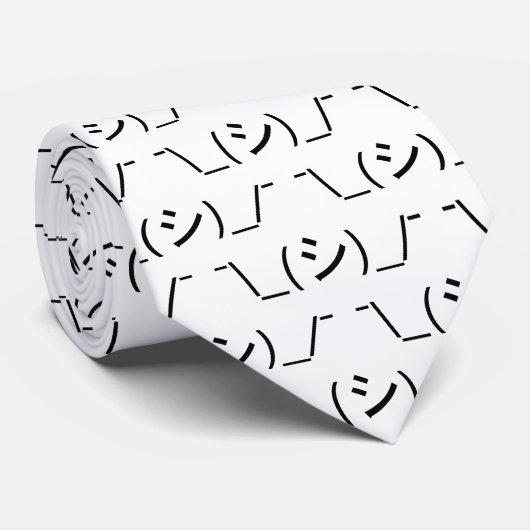 Oops Shrug Emoticon O\_(シ)_/ 日本のKaomoji ネクタイ (ロール)