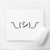 Oops Shrug Emoticon O\_(シ)_/ 日本のKaomoji マウスパッド (マウス)