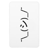 Oops Shrug Emoticon O\_(シ)_/ 日本のKaomoji マグネット (縦)