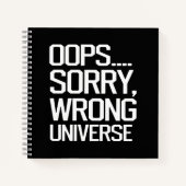 Oops, Sorry – 間違った宇宙 ノートブック (正面)