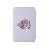 Oopsieのウンチ! Emojiの紫色のバス・マット バスマット (正面縦)